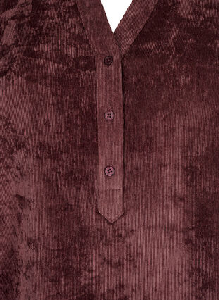 Velvet dress with 3/4-length sleeves and buttons, Fudge, Packshot image number 2