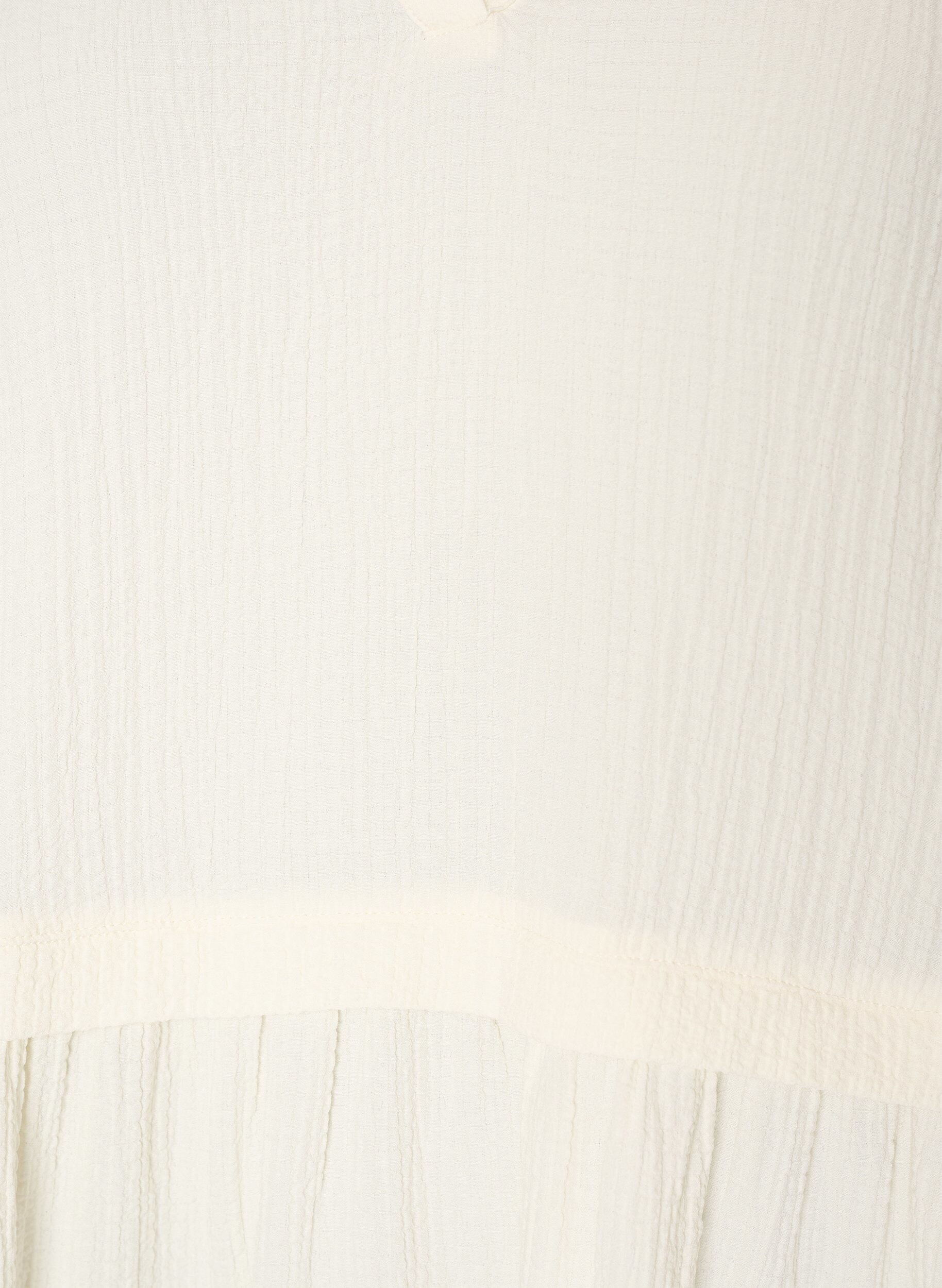 ZizzifashionTunic with crinkled texture and 1/2 sleeves, Vanilla, Packshot image number 2