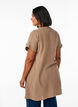 Long cotton muslin shirt, Brown, Model image number 2