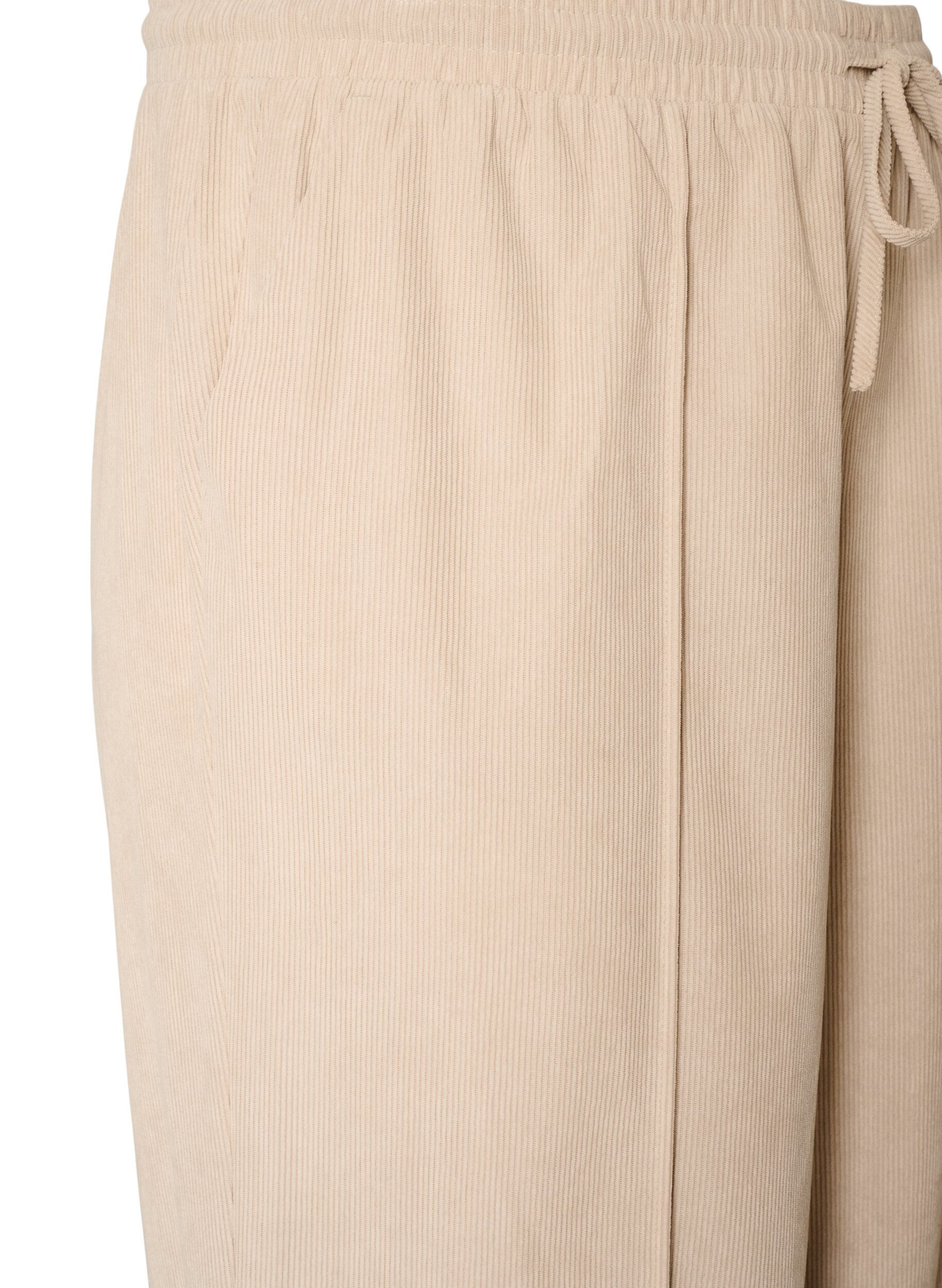 ZizzifashionCorduroy trousers with wide legs and a high waist, Beige, Packshot image number 2
