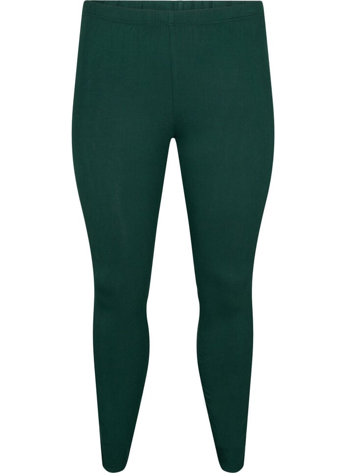 Basic leggings in viscose, Green, Packshot image number 0