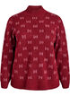 Patterned knitted top with a high neck, Dark Bordeaux, Packshot image number 0