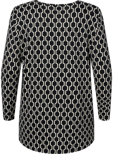 Patterned blouse with long sleeves, Birch W. Graphic, Packshot image number 1