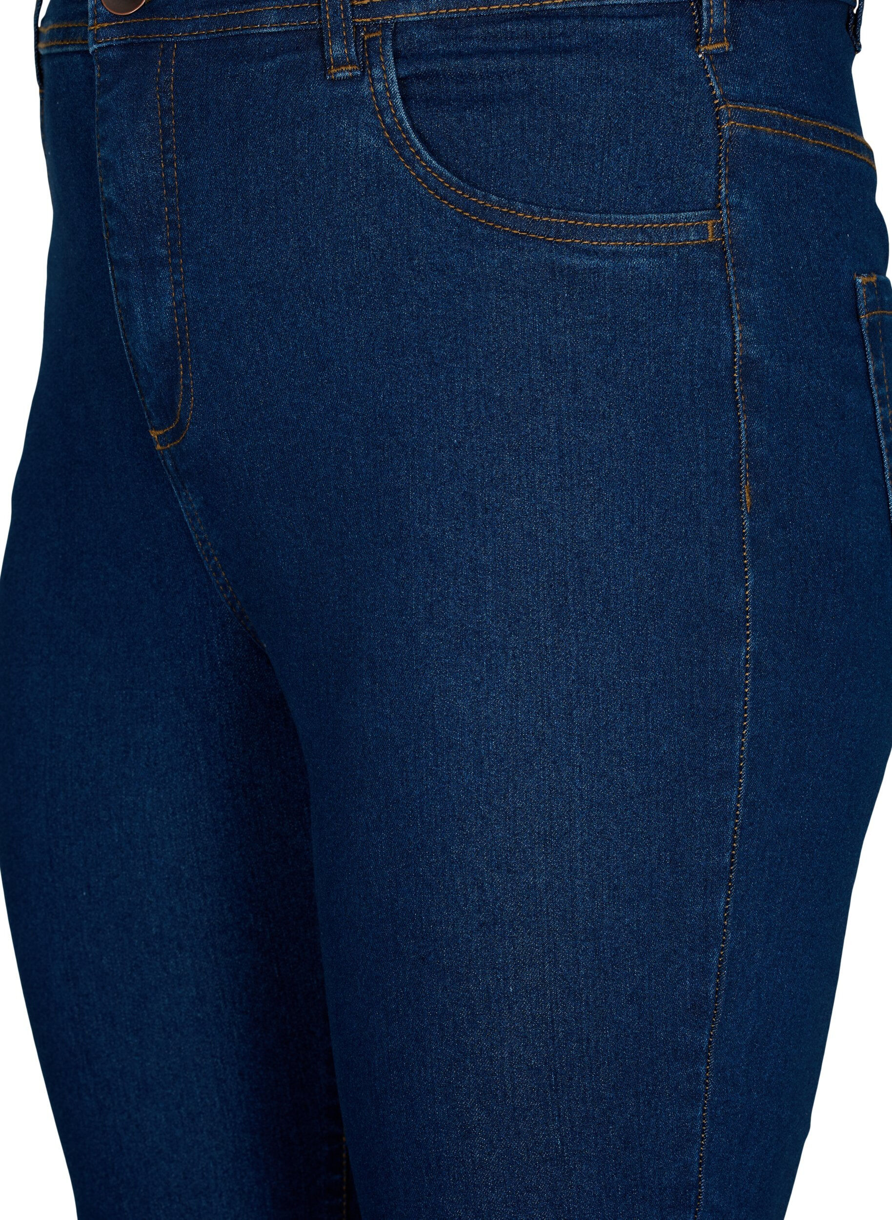 ZizzifashionHigh waisted jeans with bootcut, Blue, Packshot image number 2