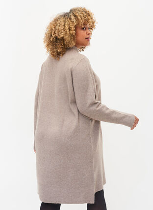 High neck knit dress with slit, Fungi Mel., Model image number 1