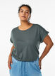 Short sleeved cotton blend t-shirt, Green, Model image number 0