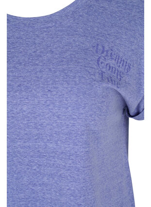 Mottled t-shirt in cotton, Dazzling Blue Mel, Packshot image number 2