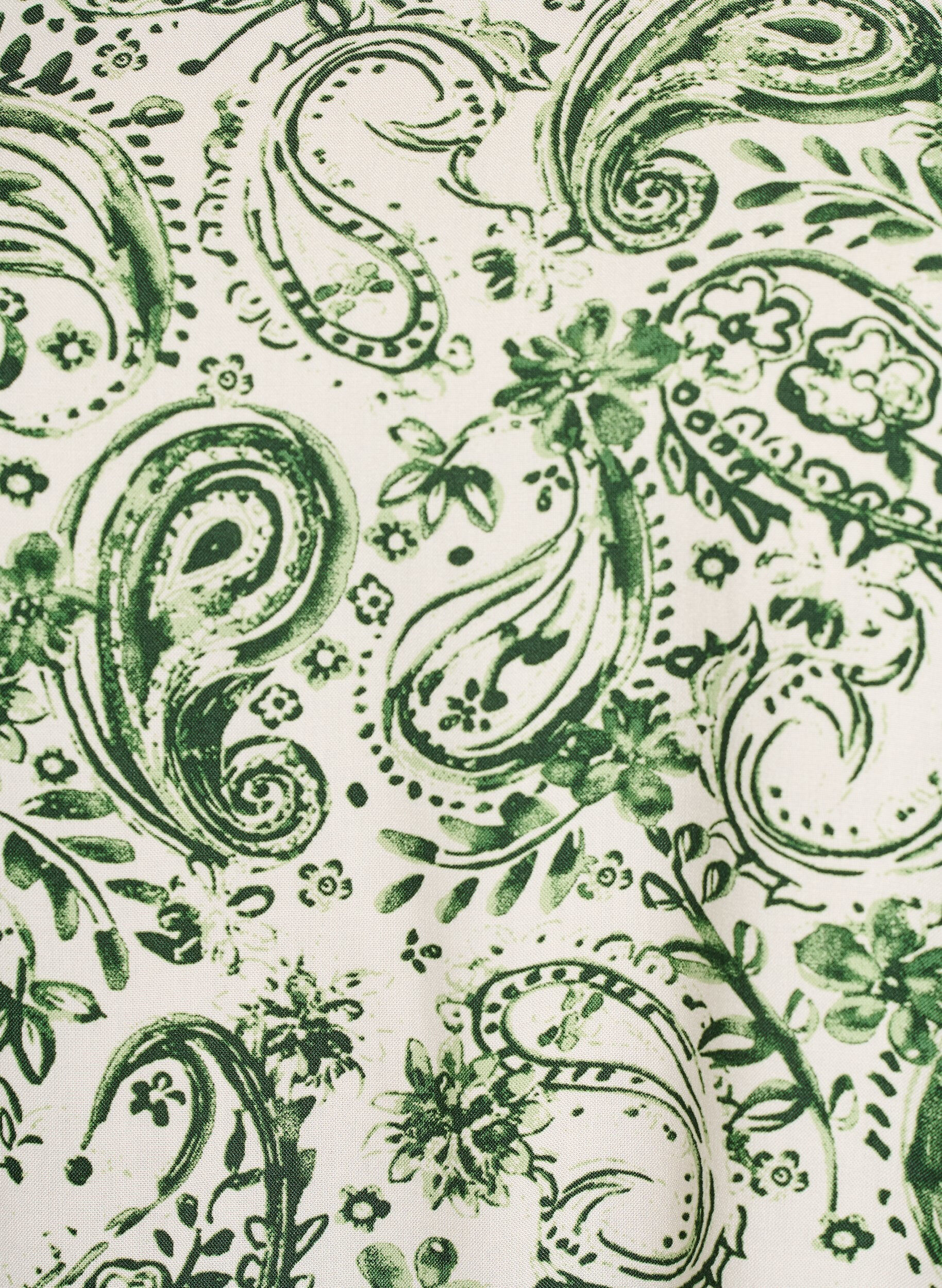 ZizzifashionShort sleeve viscose blouse with print, Green, Packshot image number 2