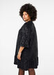 Sequin dress with a V-neck and 3/4 sleeves, Black w. Bl. Sequins, Model image number 1