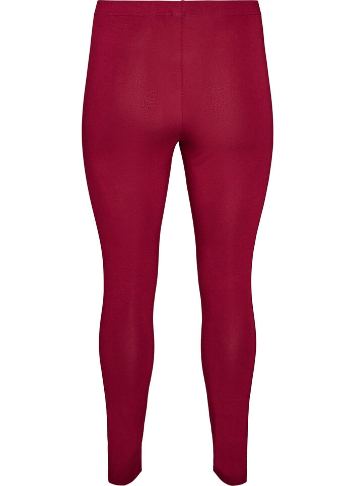 Basic viscose leggings, Red, Packshot image number 1