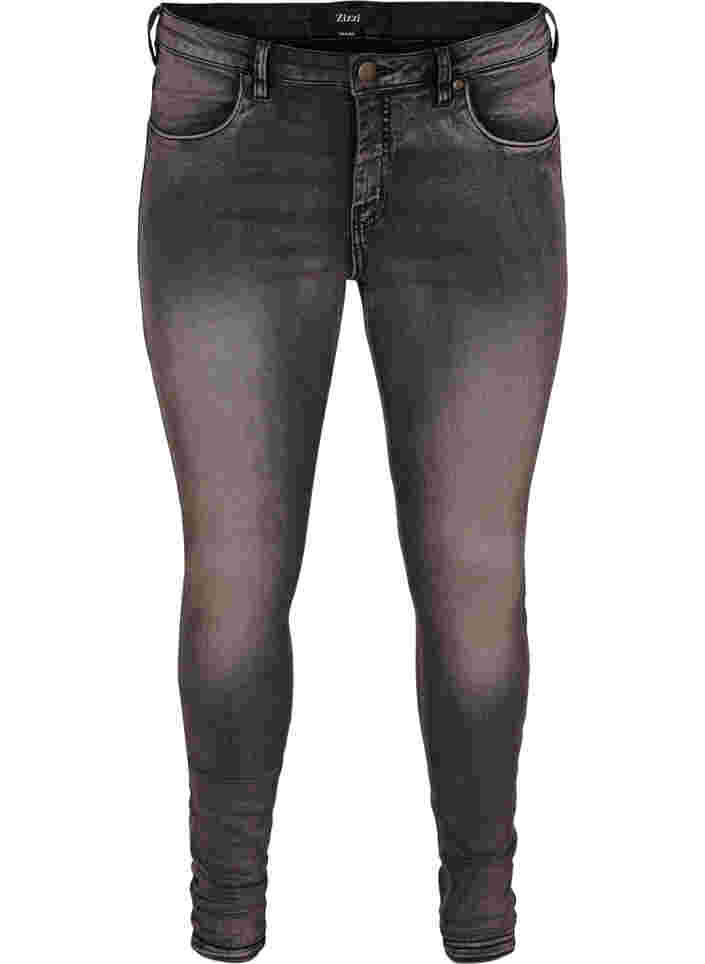 Super slim Amy jeans with high waist, Dk Grey Denim, Packshot