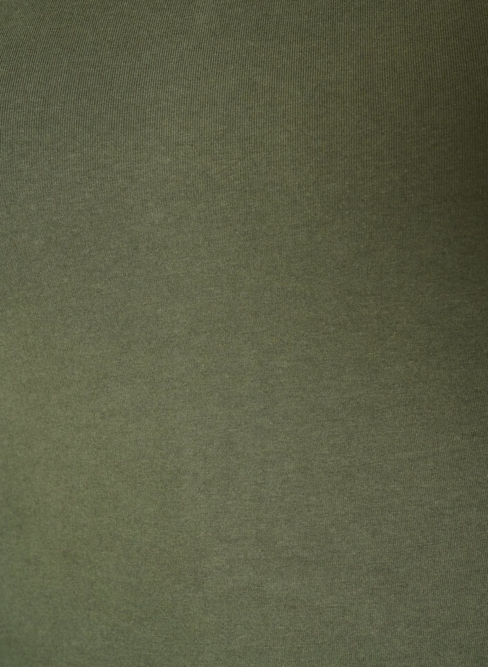 Solid color basic top in cotton, Green, Packshot image number 2