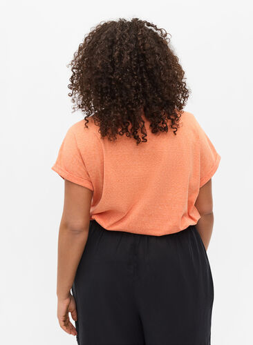 Marled cotton t-shirt, Amberglow Melange, Model image number 1