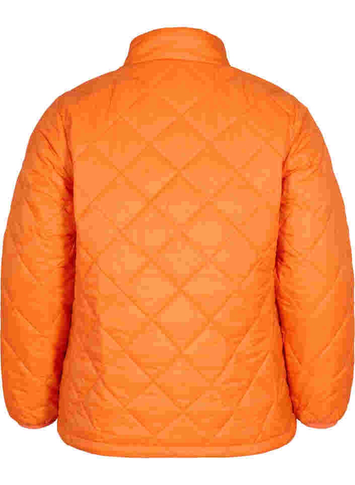 Lightweight quilted jacket with zip and pockets, Mandarin Orange, Packshot image number 1