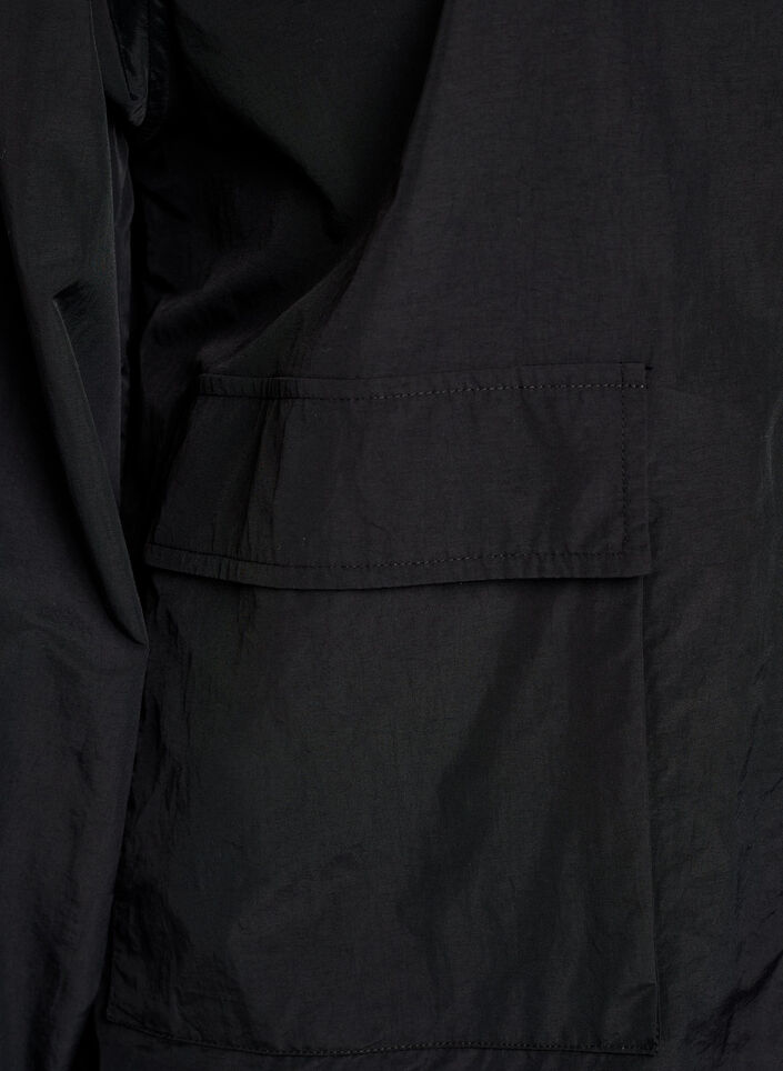 Lightweight hooded jacket with pockets, Black, Packshot image number 3
