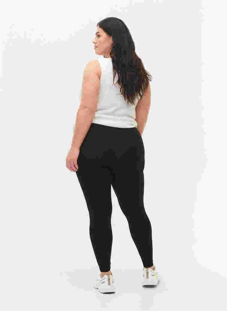 Basic viscose leggings, Black, Model image number 1