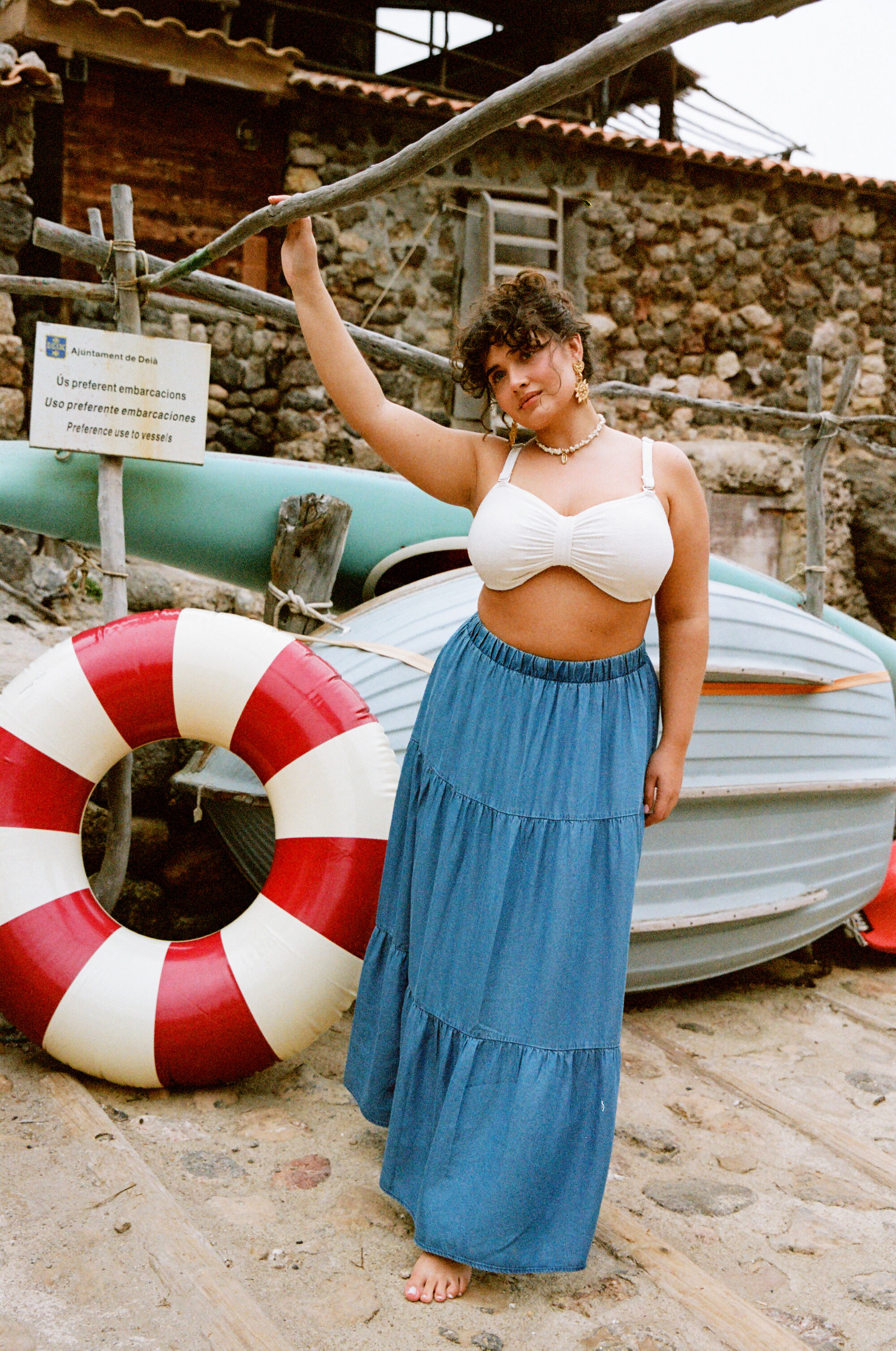 ZizzifashionBohemian in sea-blue tones, , Model