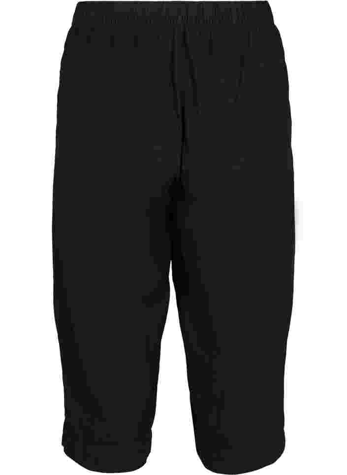 Loose culotte trousers in cotton, Black, Packshot image number 1