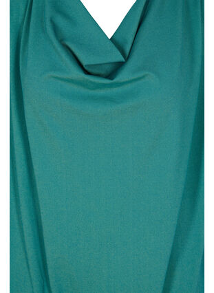 Solid-coloured tunic with 3/4-sleeves, Teal Green Melange, Packshot image number 2