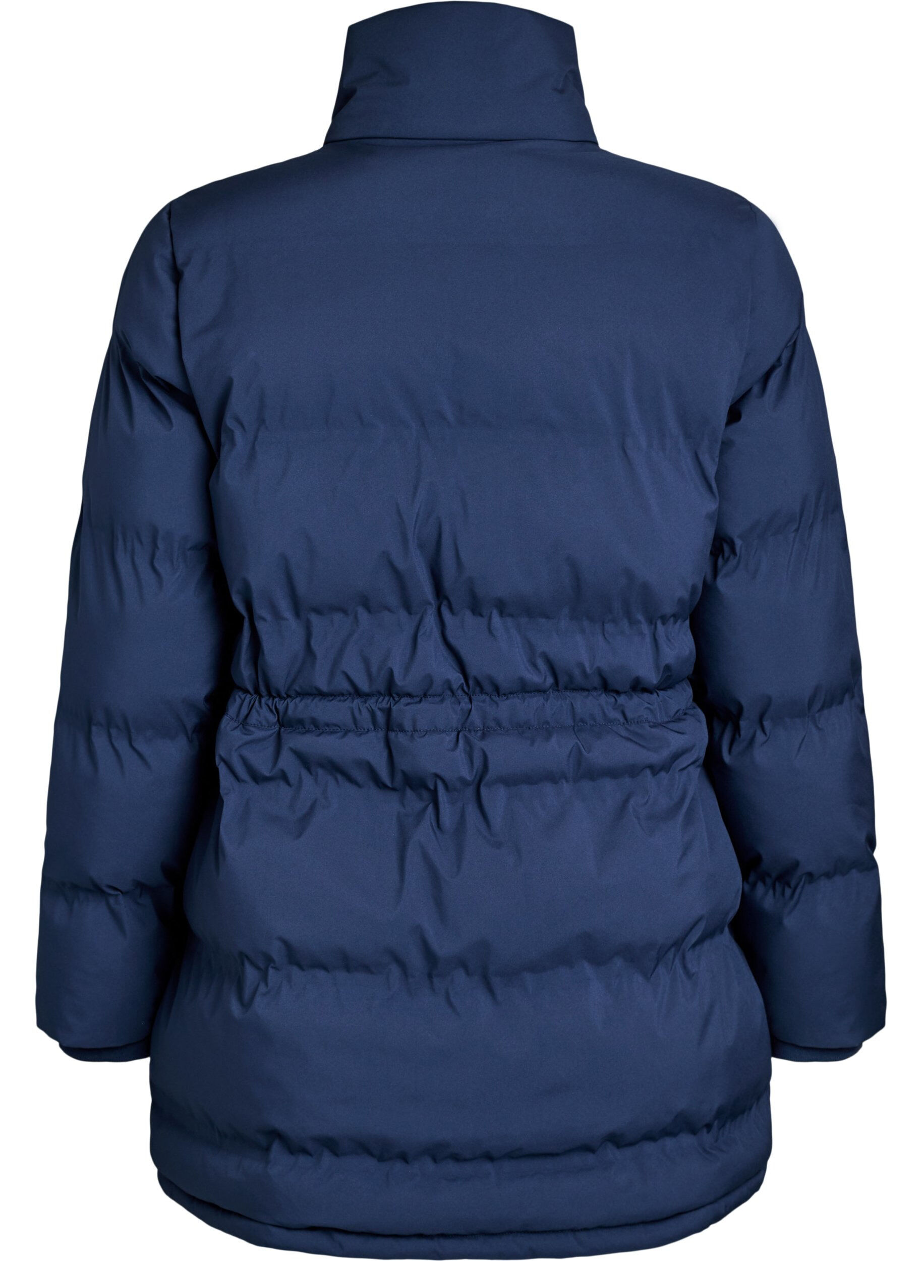Zizzifashion Mid-length puffer jacket with adjustable waist, Blue, Packshot image number 1