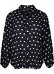 Dotted shirt with ruffles, Black W. White Dot, Packshot image number 0