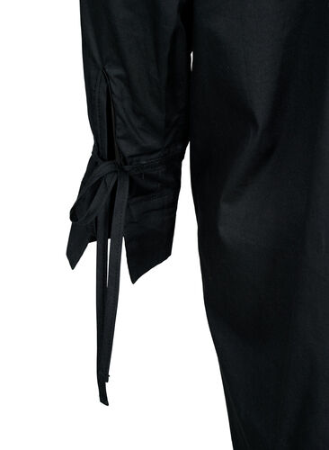Shirt with tie detail on the sleeve, Black, Packshot image number 3