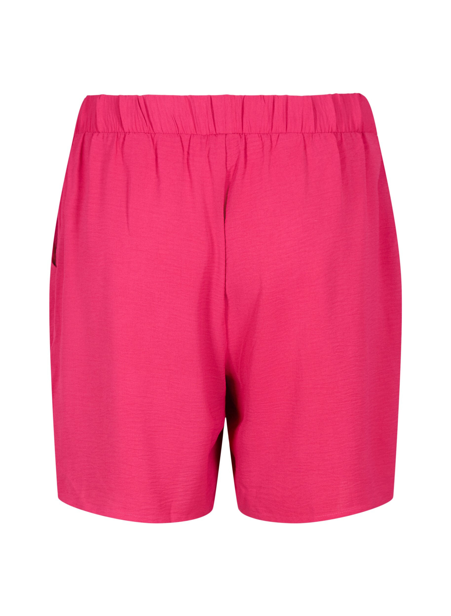 Zizzifashion Shorts with pockets and elastic waistband, Pink, Packshot image number 1