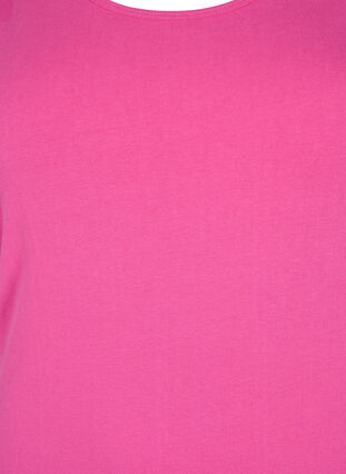 Solid color basic top in cotton, Raspberry Rose, Packshot image number 2