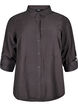 FLASH - Shirt with collar and roll-up sleeves, Dark Grey, Packshot image number 0