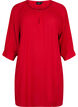 Viscose tunic with 3/4 sleeves, Red, Packshot image number 0