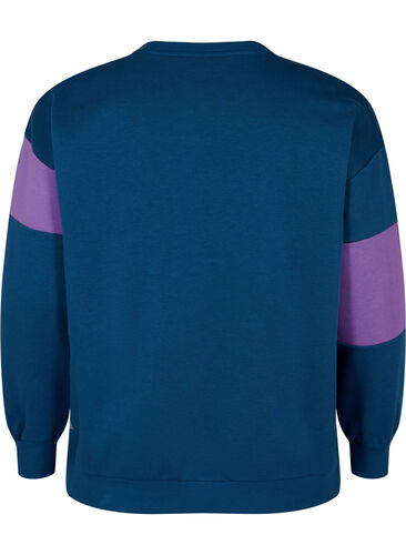 Sweatshirt with sporty print, Blue Wing Teal Comb, Packshot image number 1