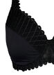 Padded bra with underwire and lace details, Black, Packshot image number 2