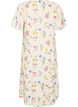 Midi dress in linen and viscose with ruffle sleeves, Beige, Packshot image number 1