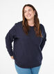 Sweatshirt with crew neck, Blue, Model image number 0