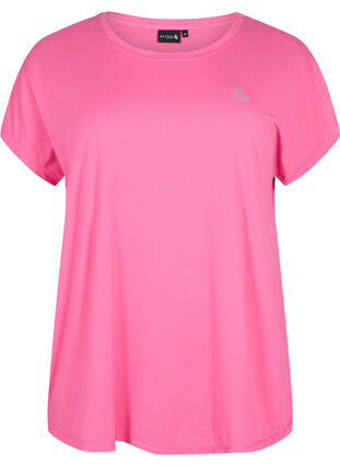 Short-sleeved workout t-shirt, Carmine Rose, Packshot image number 0