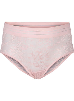 High waisted lace panties, Pale Mauve, Packshot image number 0
