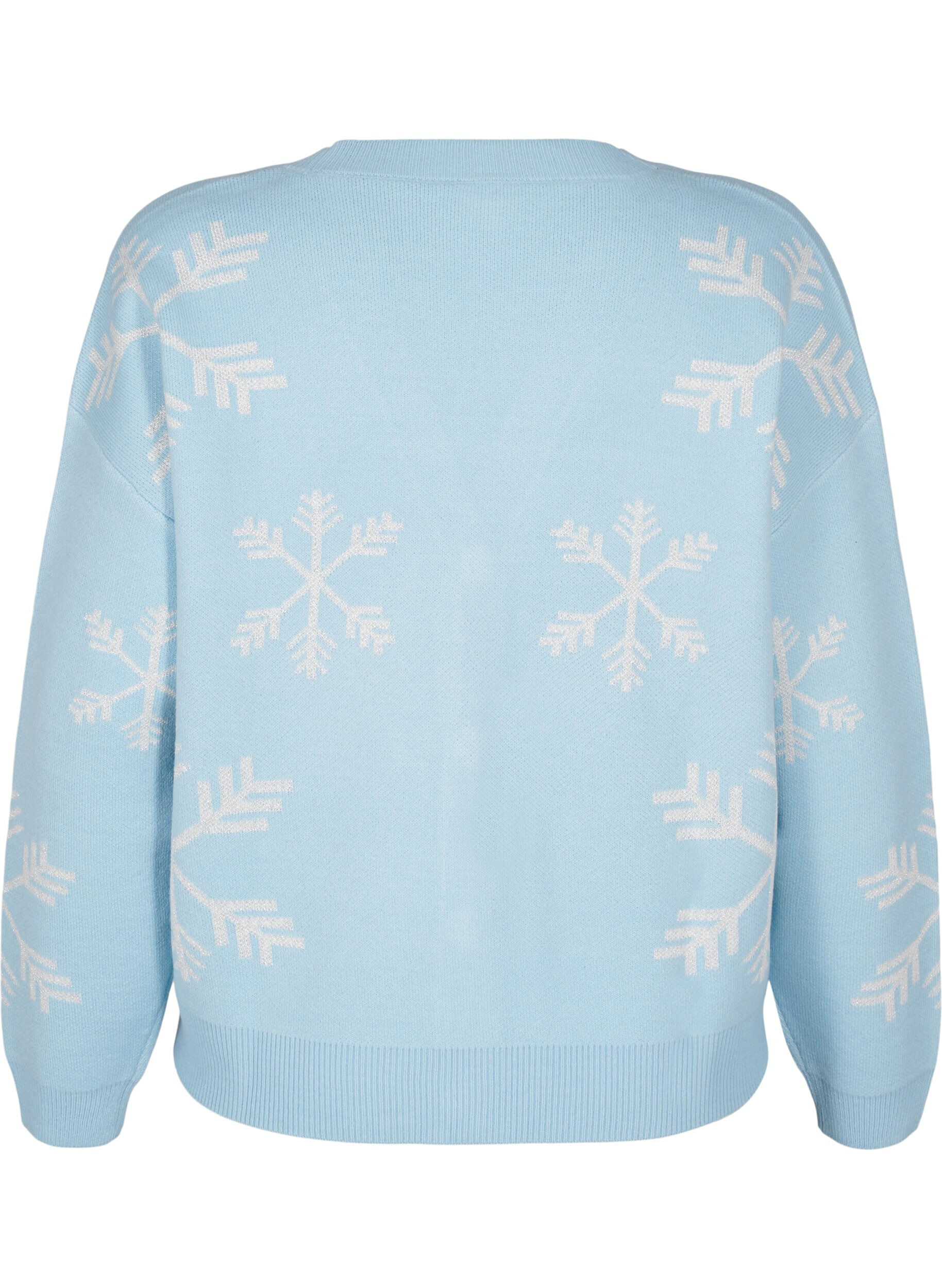 Zizzifashion Christmas knitted cardigan, Cerulean Comb, Packshot image number 1