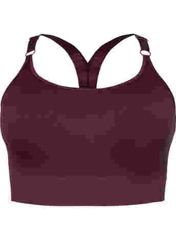 Seamless sports bra in ribbed material