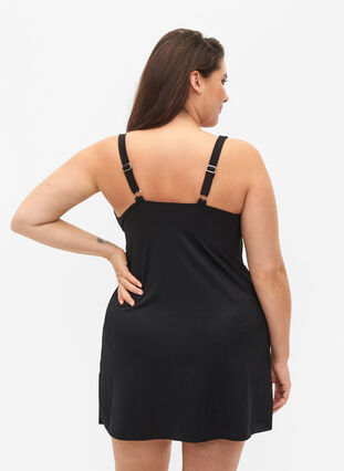Bathing dress with removable inserts, Black, Model image number 1