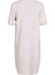 Midi dress in linen and viscose with short sleeves, Beige, Packshot image number 1