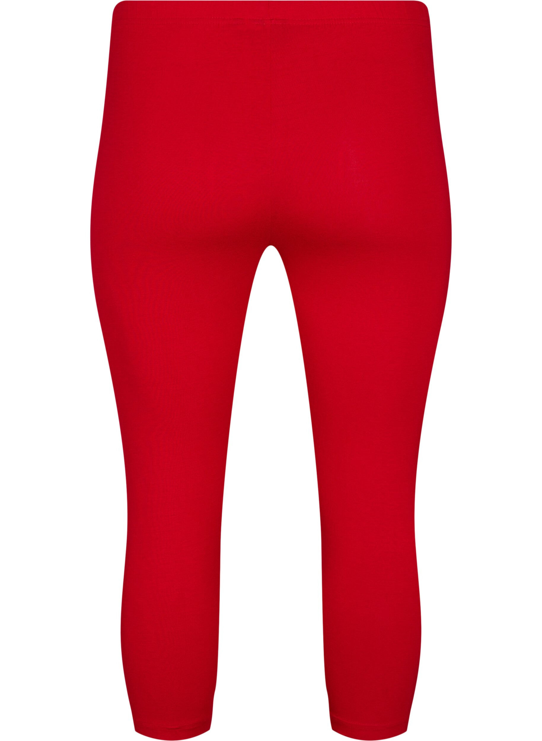ZizzifashionBasic 3/4-length viscose leggings, Red, Packshot image number 1