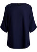 Knitted top with a boat neck and 1/2 sleeves, Blue, Packshot image number 0