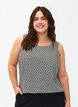 FLASH - Sleeveless top with print, Black, Model image number 0