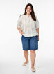 Blouse with print and 1/2 sleeves, White, Model image number 1