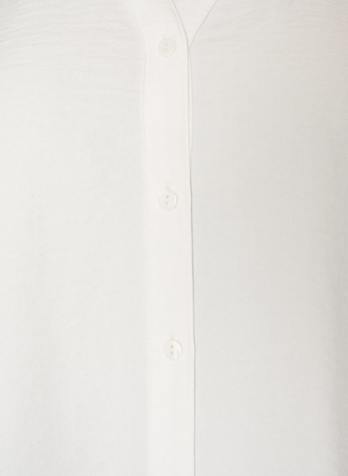 Loose shirt with V-neck, White, Packshot image number 2