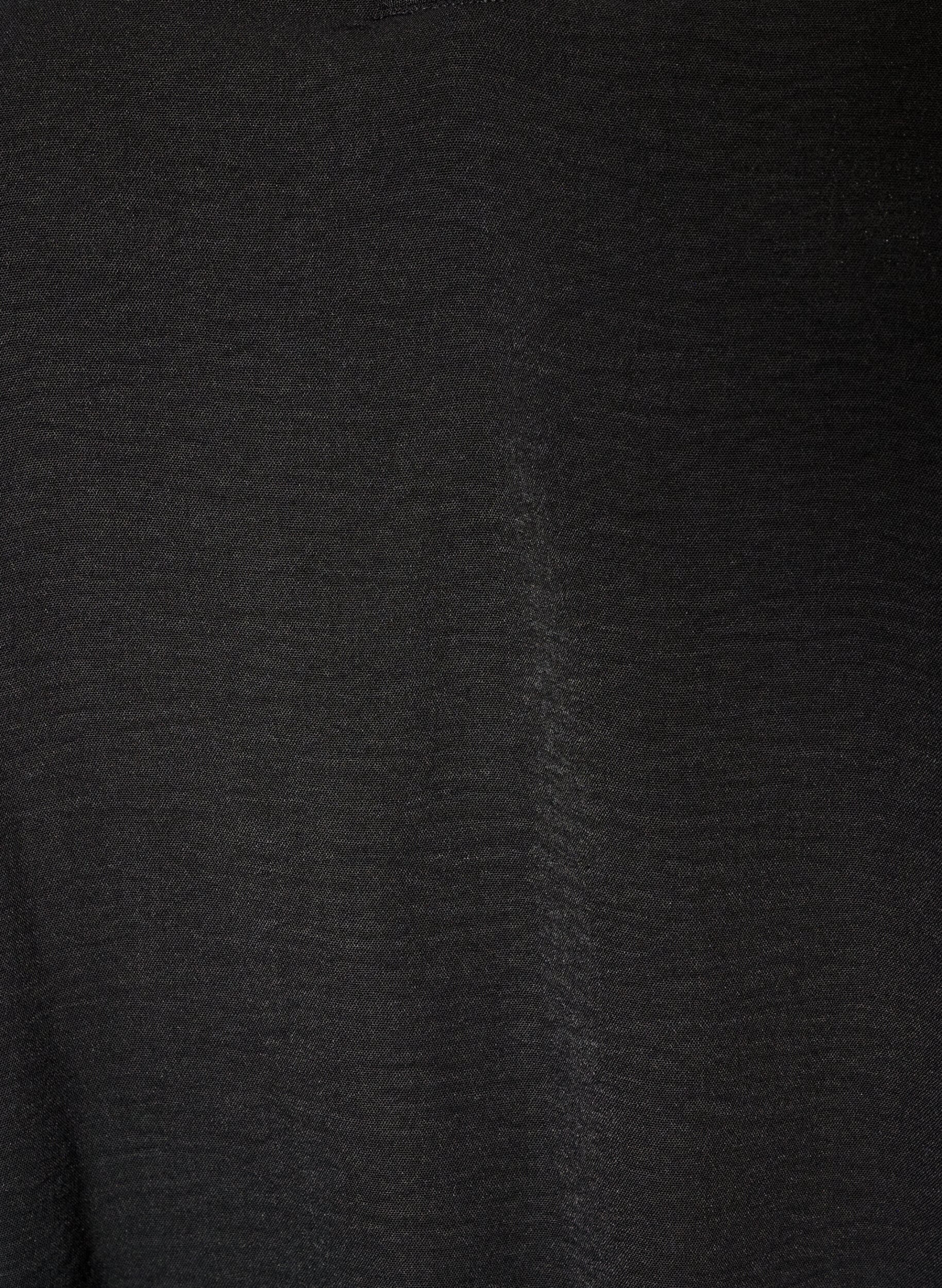 ZizzifashionBalloon silhouette blouse with V-neck, Black, Packshot image number 2