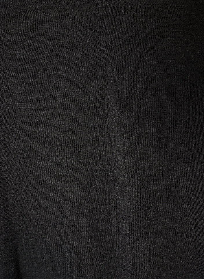 Balloon silhouette blouse with V-neck, Black, Packshot image number 2