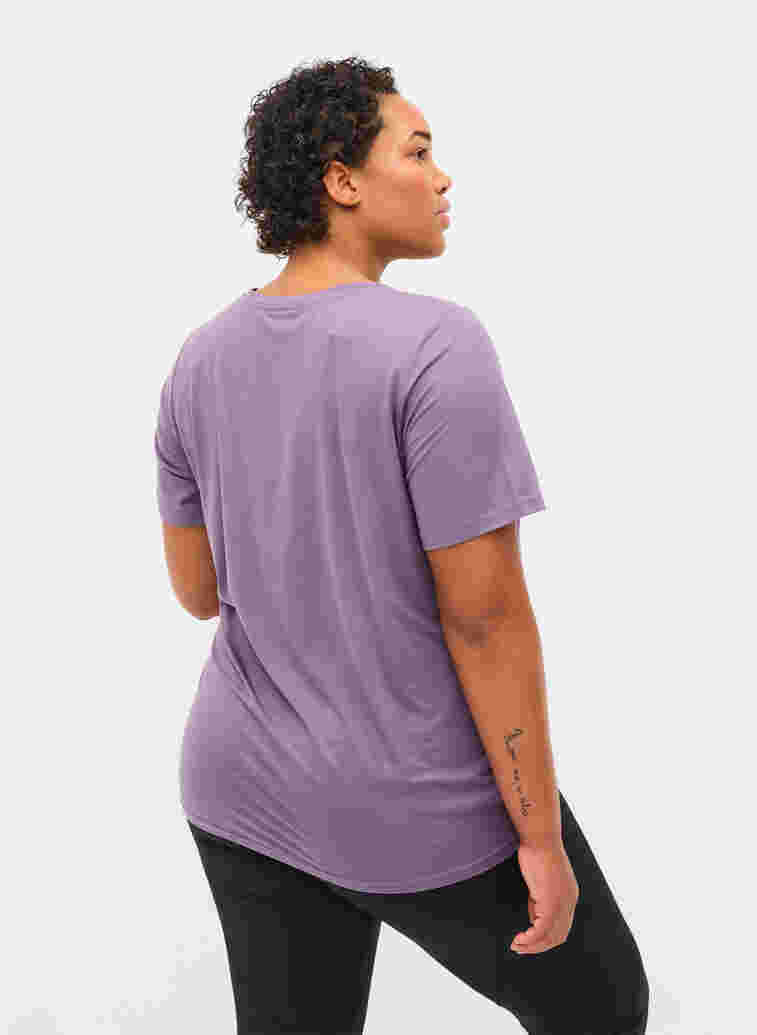 Maternity gym t-shirt, Purple Sage, Model image number 1