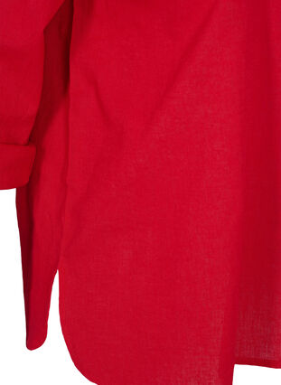Blouse with 3/4-length sleeves and buttons, Chinese Red, Packshot image number 3