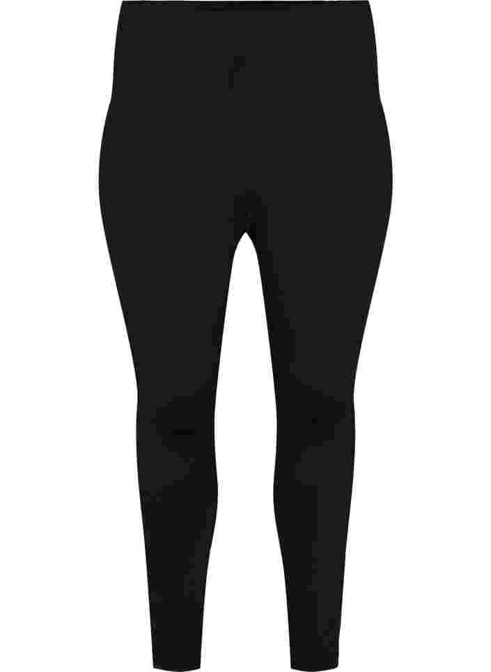 7/8 length leggings with zip, Black, Packshot image number 0